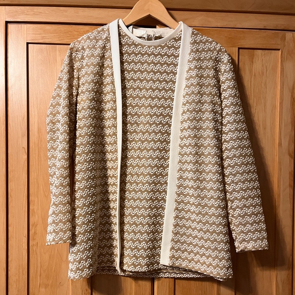 Sears Fashion 70’s 2 Piece Metallic Sweater Set